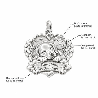 Sleeping Angel Charm Bracelet – Personalized Pet Memorial Gift – personalization guide