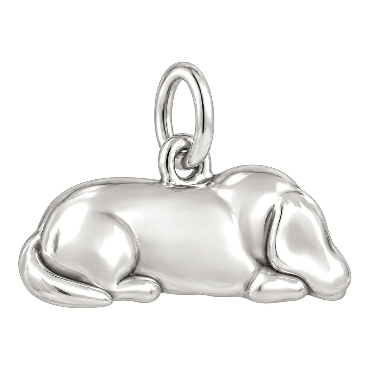German Shorthaired Pointer Sleeping Dog Charm — back-side engraving area