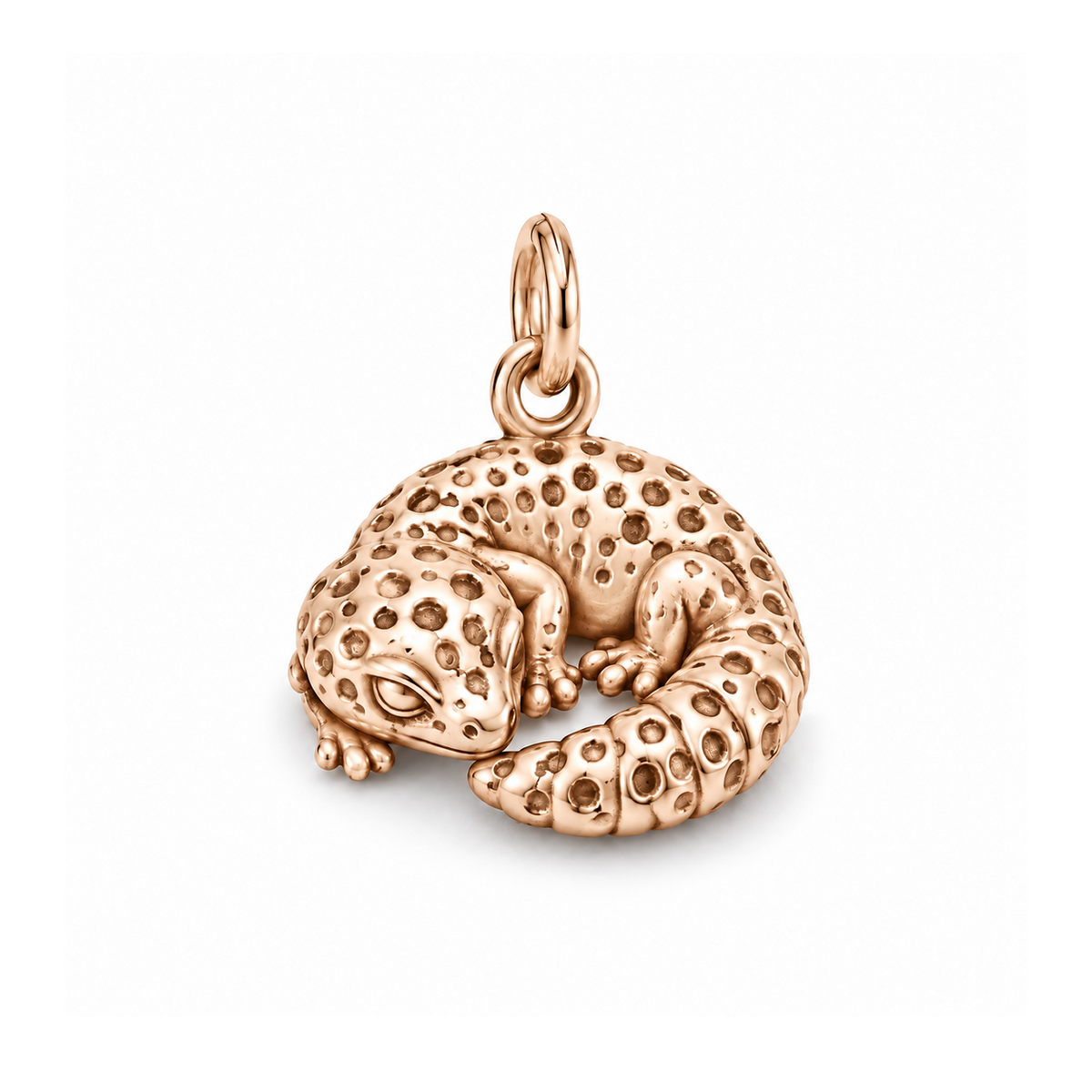 Sleeping Leopard Gecko Charm — Rose Gold | charm-topics-remaining-444-2026-09-14 | topic-369