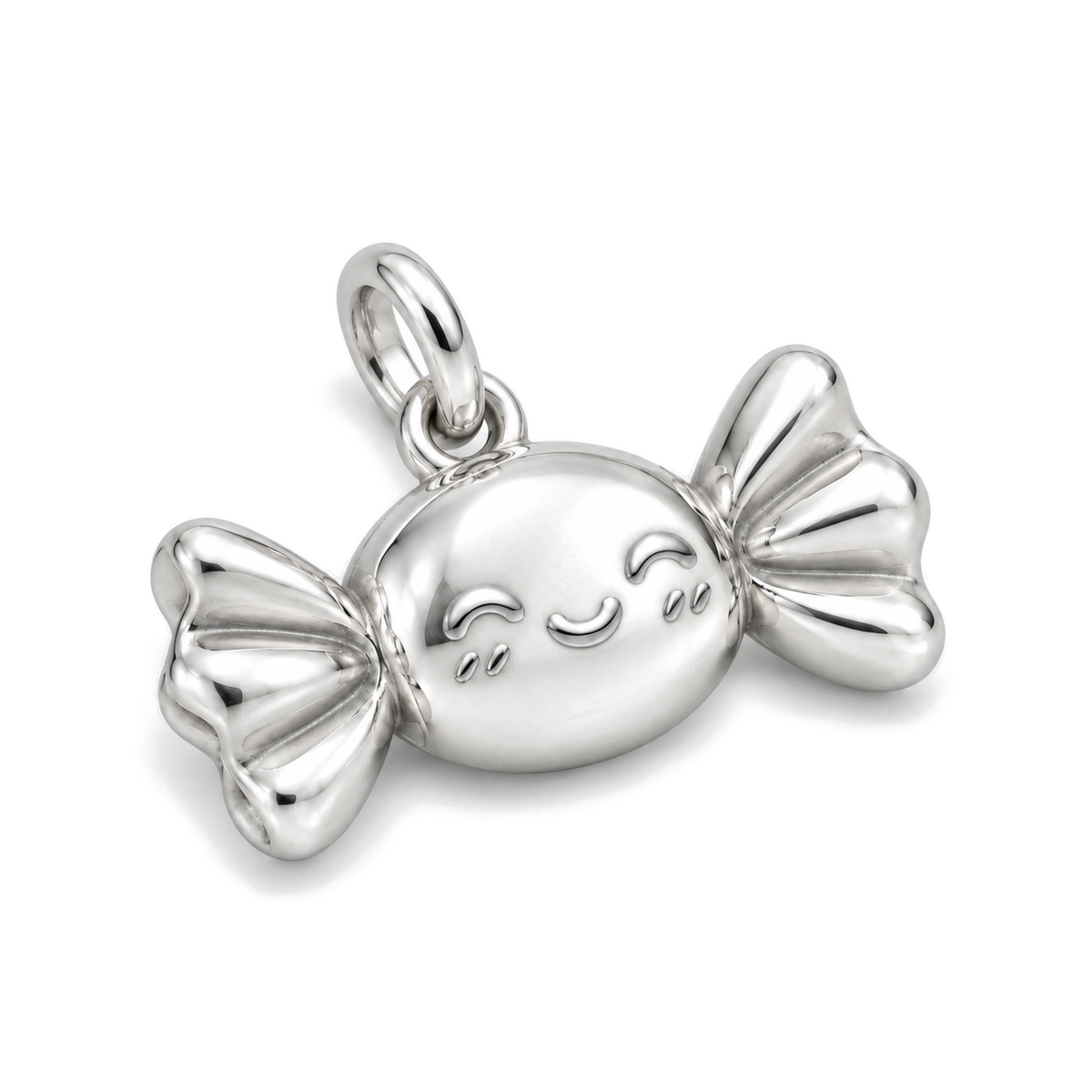 Smiling Candy Charm — Silver Super Macro | charm-topics-remaining-444-2026-09-14 | topic-077