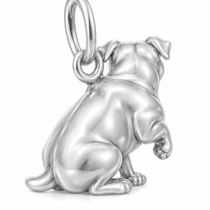 Smiling Pittie Paws Charm and Polyester Cord Bracelet Set