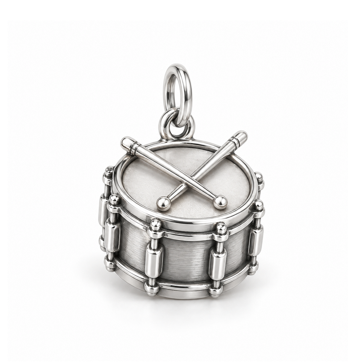 Snare Drum Charm — Silver | charm-topics-remaining-444-2026-09-14 | topic-005