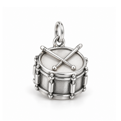 Snare Drum Charm — Silver | charm-topics-remaining-444-2026-09-14 | topic-005