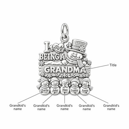 Snowman Family Gathering Charm Bracelet – Personalized Grandma Gift – personalization guide