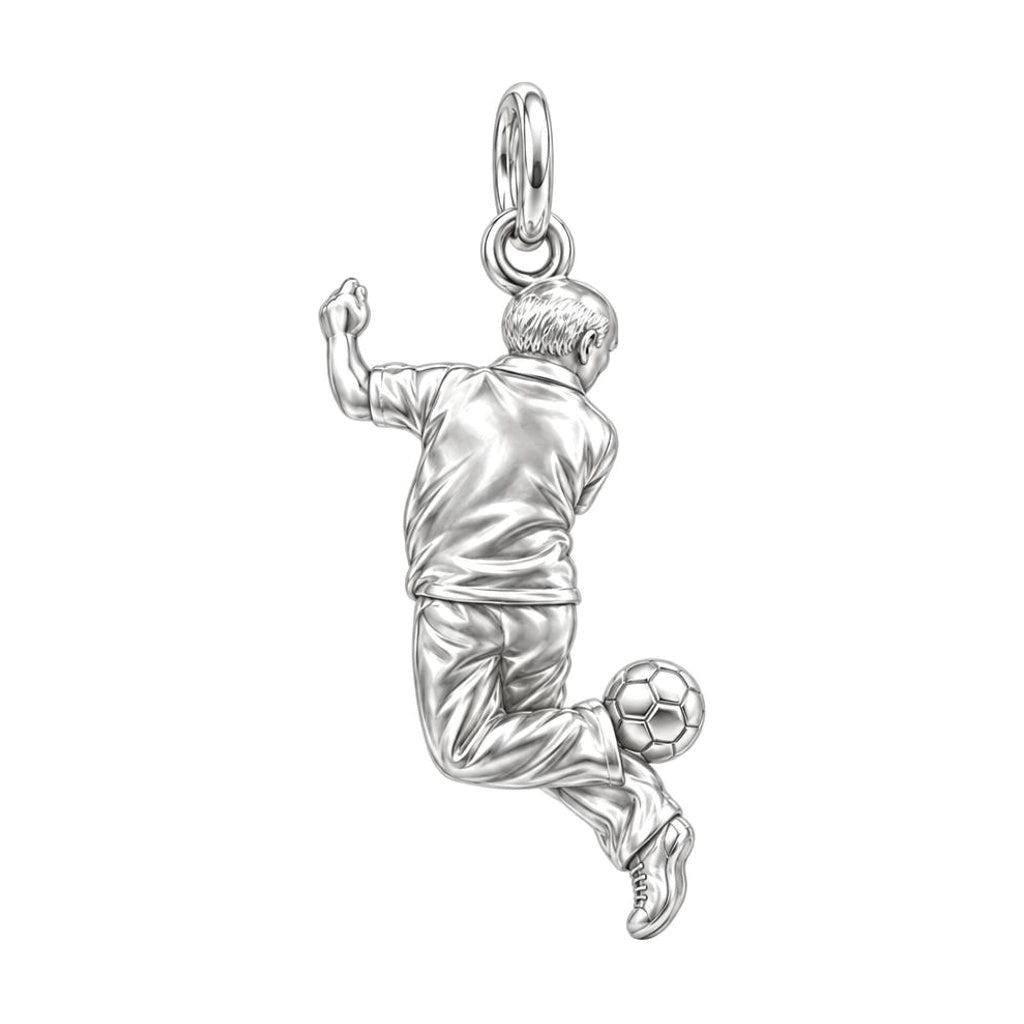 Soccer Star Legend Charm Bracelet – Personalized Dad Gift – back of the charm, engraving area