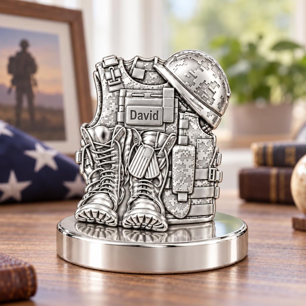 Soldier's Gear Tribute Keepsake Plaque – worn / in use