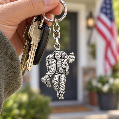 Soldier's Lifeline Charm Keychain – worn / in use