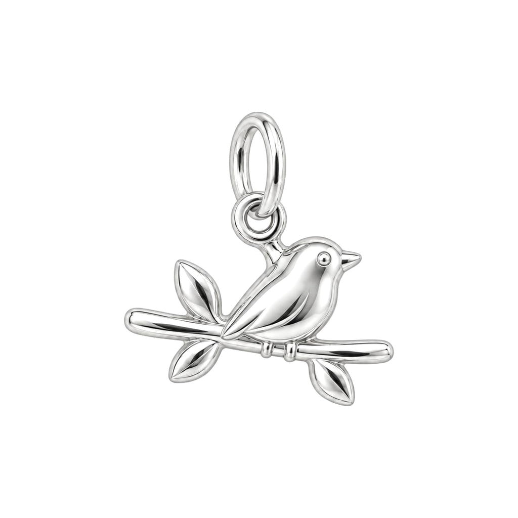 Songbird on a Branch Charm and Polyester Cord Bracelet Set