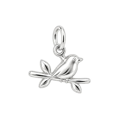 Songbird on a Branch Charm and Polyester Cord Bracelet Set