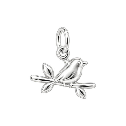 Songbird on a Branch Charm and Polyester Cord Bracelet Set
