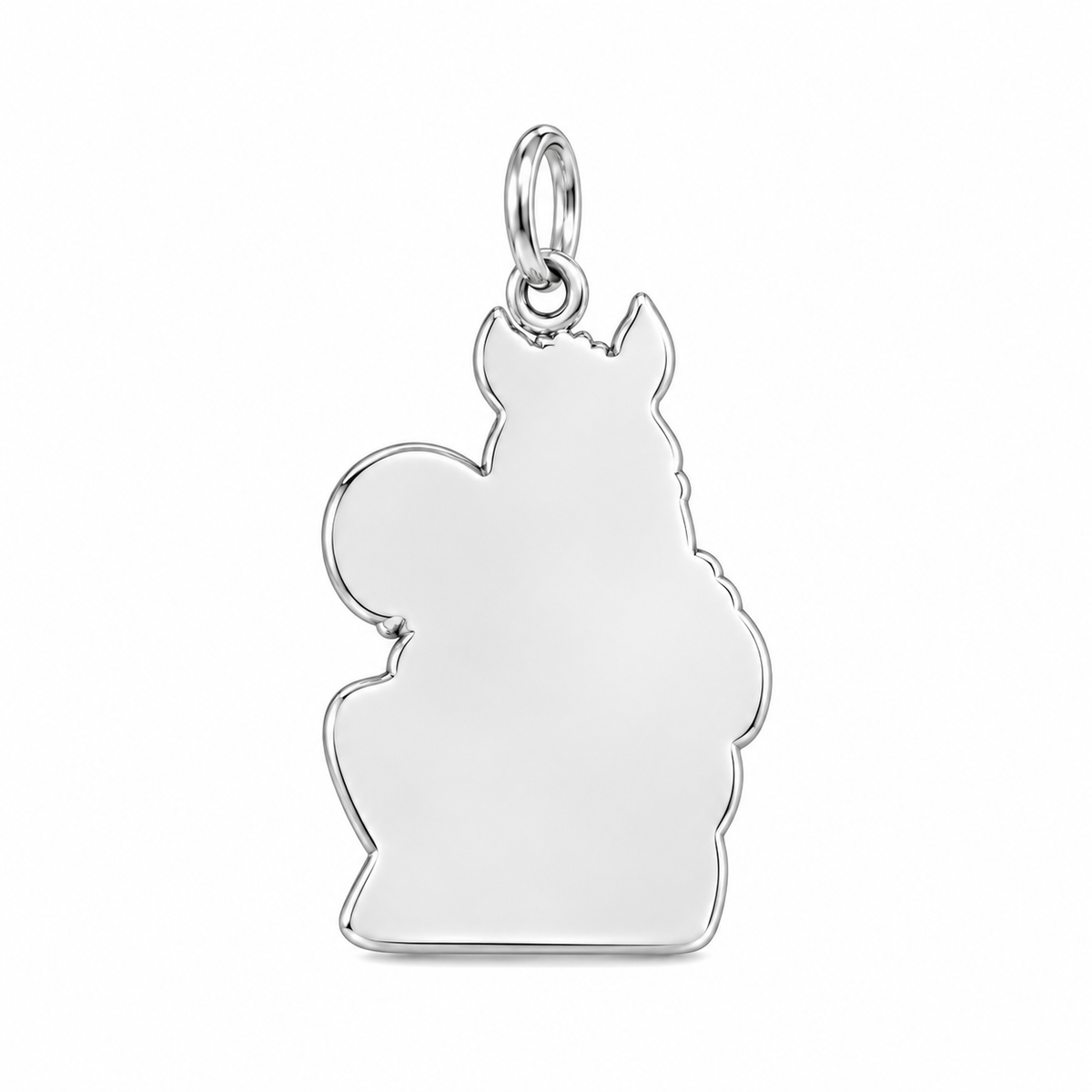 Soul Bond Equestrian Charm Bracelet – Personalized Horse Lover Gift – back of the charm, engraving area