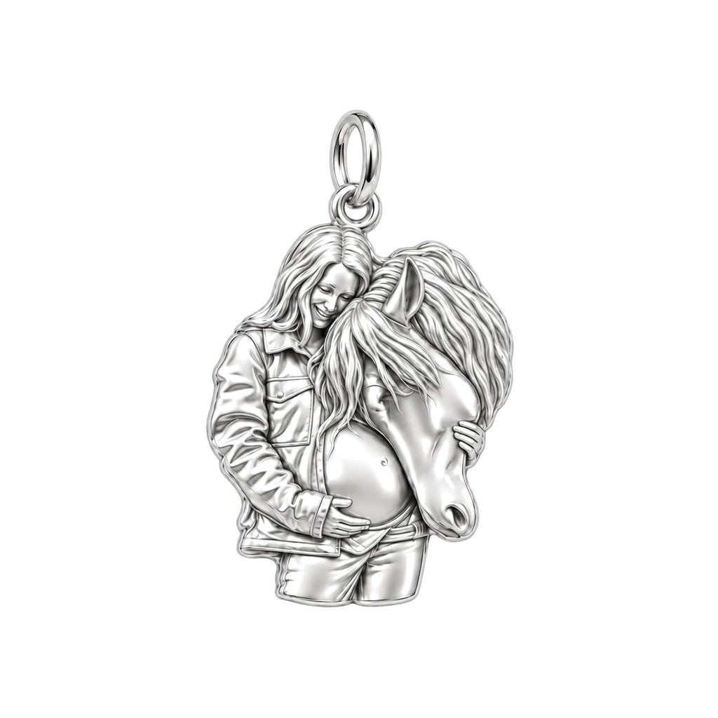 Soul Connection Charm Bracelet – Personalized Horse Lover Gift – silver charm, front view
