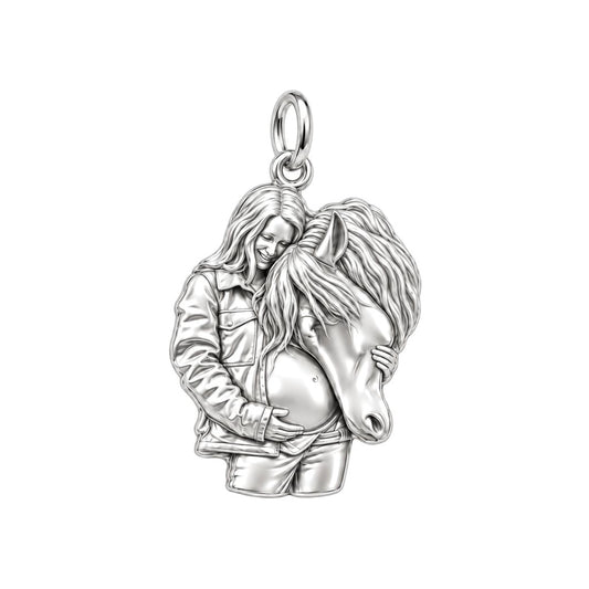 Soul Connection Charm Bracelet – Personalized Horse Lover Gift – silver charm, front view