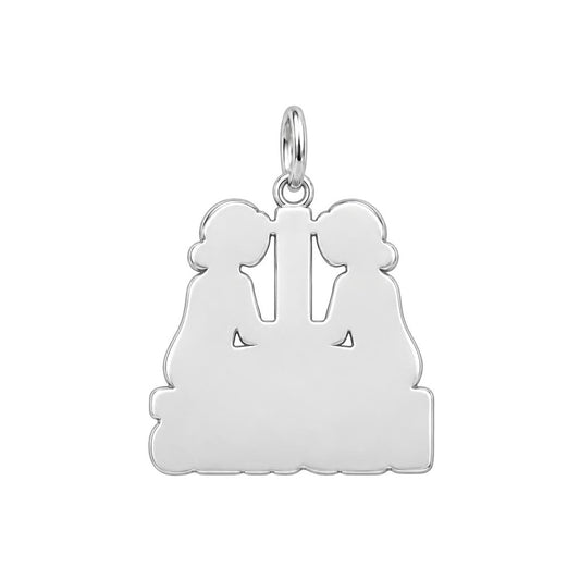Soul Sister Besties Charm Bracelet – Personalized Bestie Gift – back of the charm, engraving area