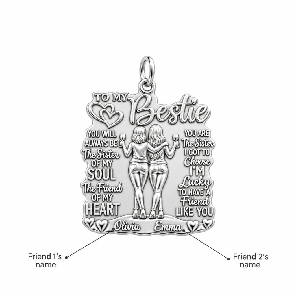 Soul Sister Wine Besties Charm Bracelet – Personalized Bestie Gift – personalization guide