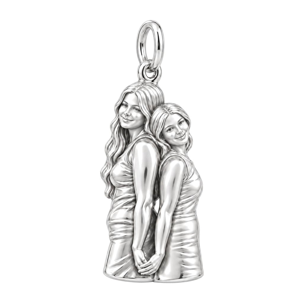 Soul Sisters Charm Bracelet – Personalized Bestie Gift – silver charm, front view
