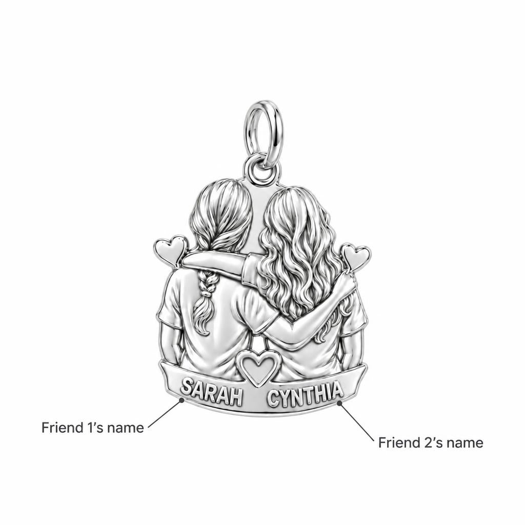 Soul Sisters Side-by-Side Charm Bracelet – Personalized Friend Gift – personalization guide