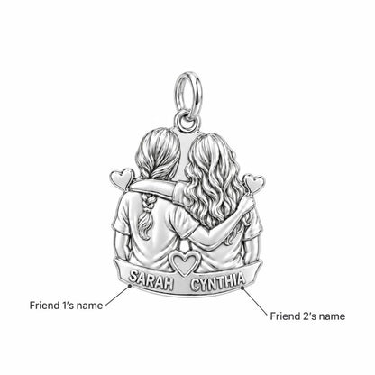 Soul Sisters Side-by-Side Charm Bracelet – Personalized Friend Gift – personalization guide