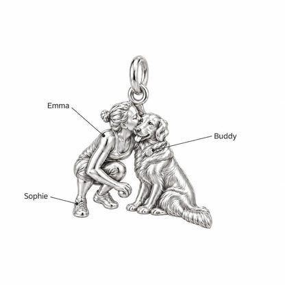 Soulmate Sculpted Pose Charm Bracelet – Personalized Dog Mom Gift – personalization guide