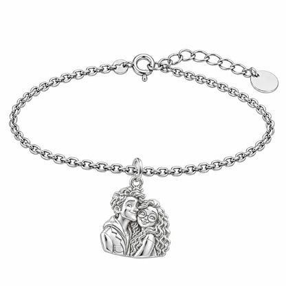Soulmate Sketch Charm Bracelet Set – silver, front view