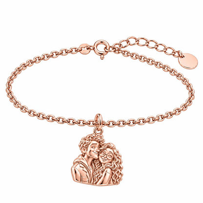 Soulmate Sketch Charm Bracelet Set – rose gold, front view