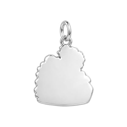 Soulmate Sketch Huggie Charm Earrings – back of the charm, engraving area