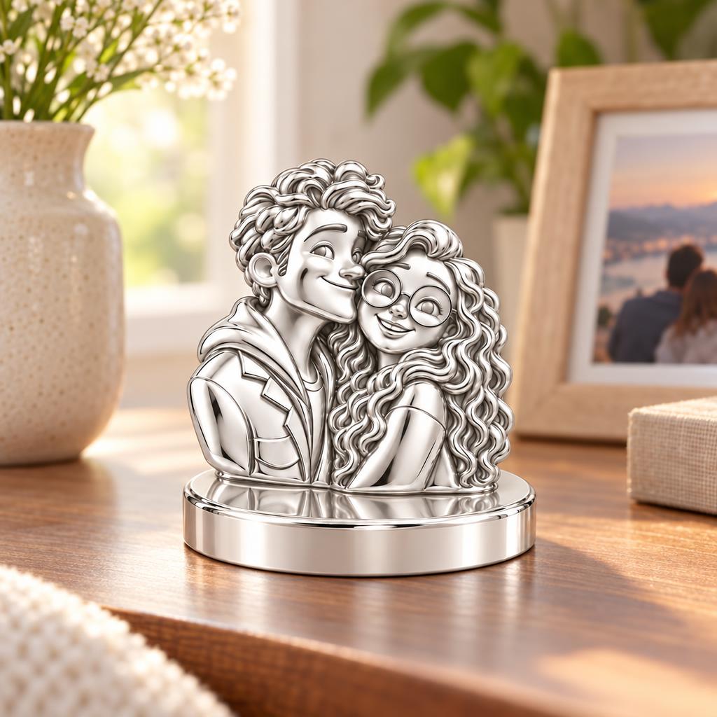 Soulmate Sketch Keepsake Plaque – worn / in use