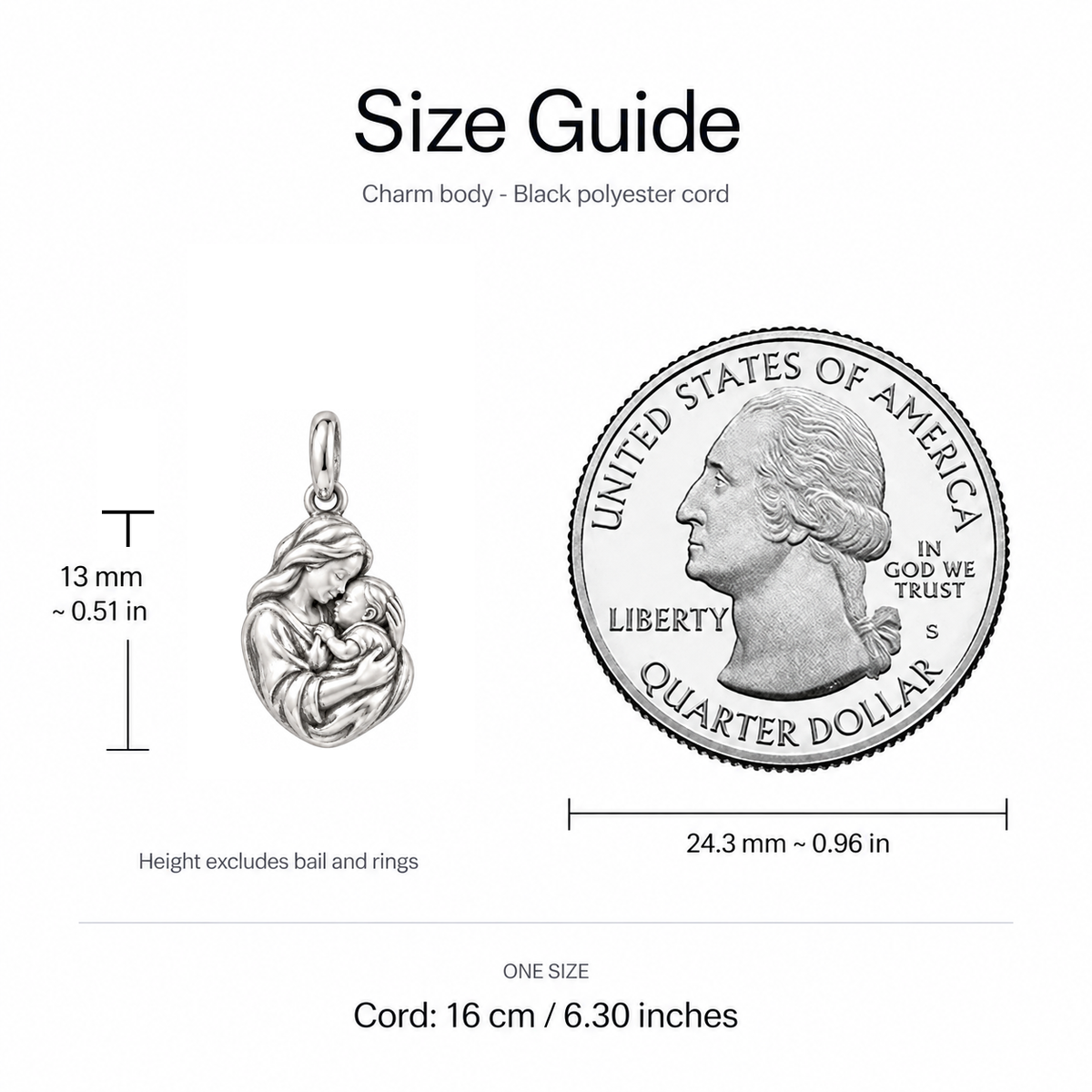 Mother's Arms Heart Of Our Family Charm | size | 60036147804bf0fa3dd8068cffeb9a2adc24fc6361ed9168ef5926c5331451a8
