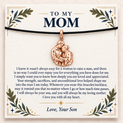 Supporting Hands Always Your Son Charm | rose | 5f3d3615d20ec00b546636ac33aa588c8cd87c0812f5bf5941077381ecb3bed4