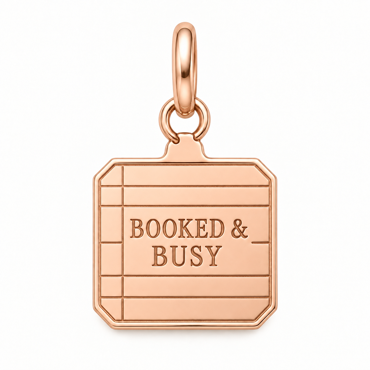 Booked and Busy Charm | rose | f529284248d84da4f78b8536fdd64faacb9a4b059482e3931b9dde756bf475ac