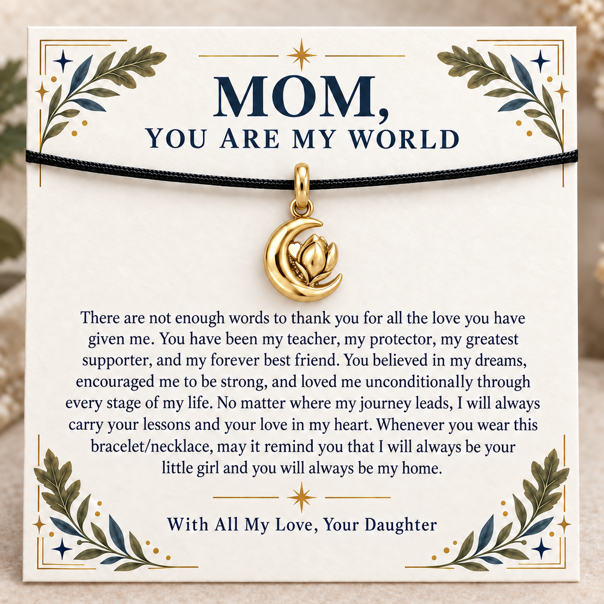 Moonlit Blossom You Are My World Charm | gold | 6f96e84776b0bf89c91e50f677ea939484d8d6d357d2cdff10a97ff66bf03939