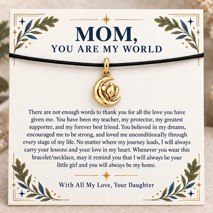 Moonlit Blossom You Are My World Charm | gold | 6f96e84776b0bf89c91e50f677ea939484d8d6d357d2cdff10a97ff66bf03939
