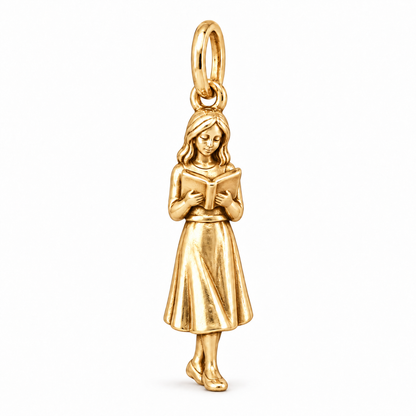 Standing Reader Charm | gold | afe5f3d0b30d9c22cd58fd9955b44ad30839ffa56245ca229dcd665aa2a1eee1