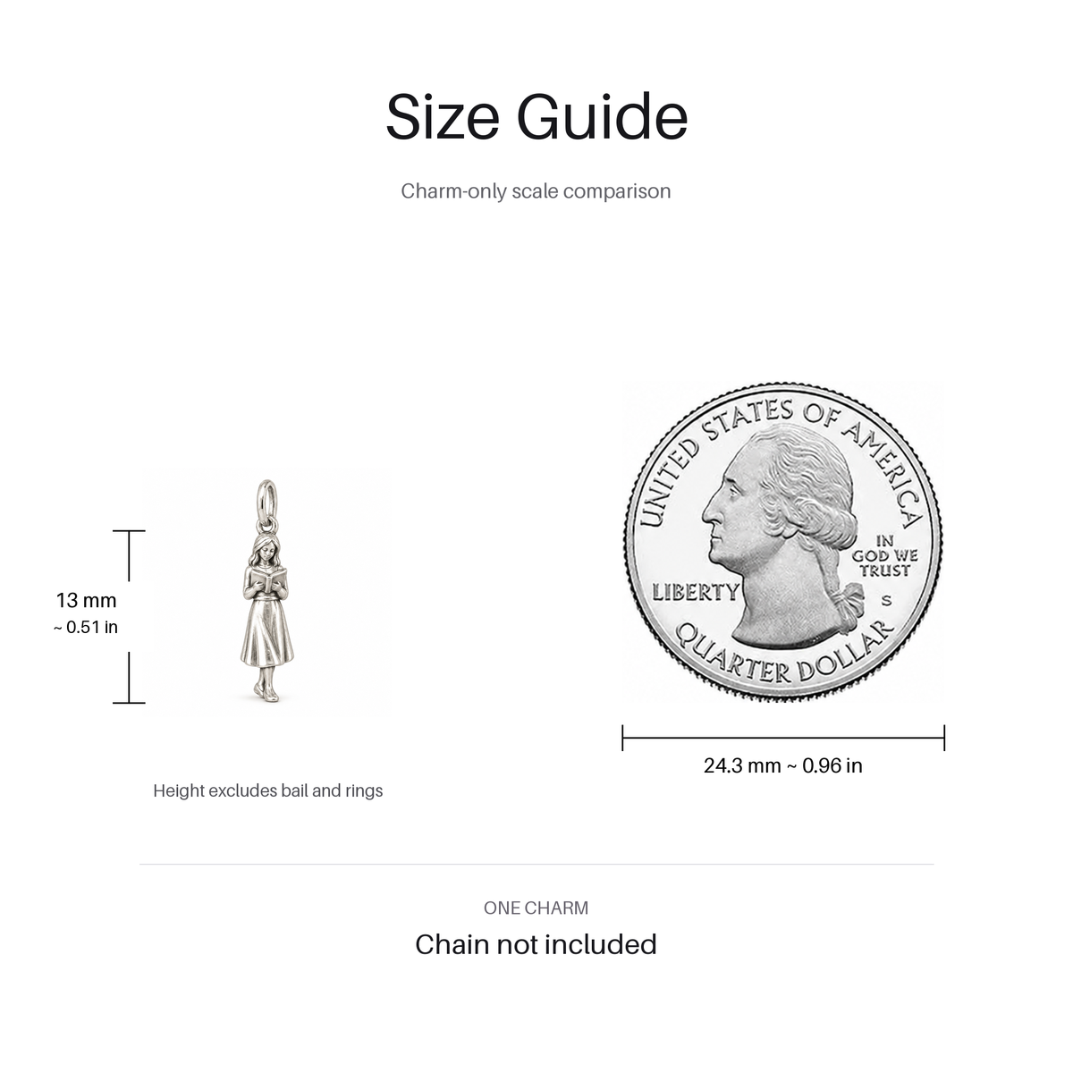 Standing Reader Charm | size | cdb8f46823cfcebb00952144ed1daa7fe5e00871fb7095e972c4b123246f5372