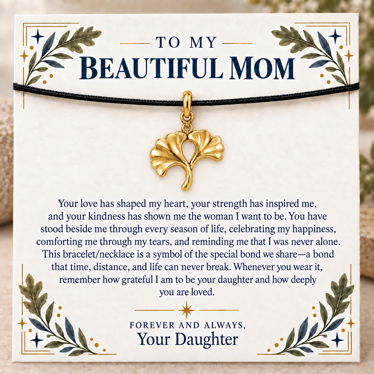 Shared Branch Forever Grateful Daughter Charm | gold | 0e05fb332984f39c39729f142e13b10d2be03082ac22f53a9f78a26edd83fb75