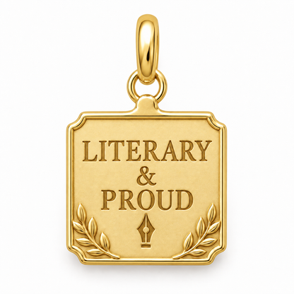 Literary and Proud Charm | gold | e0d2a78aa3bf56b013be409d9e93d1f5ff3f0bb360d248803d093d7fd5eed728