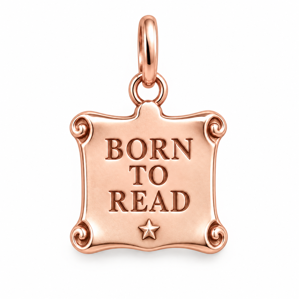 Born to Read Charm | rose | 5c12f7161087651ef8004fcbb37032a8cc7e63f616d011752e84ac385bb17edd