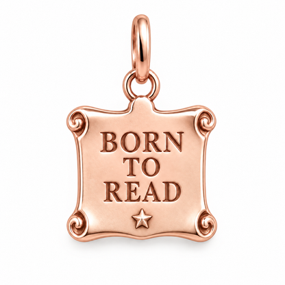 Born to Read Charm | rose | 5c12f7161087651ef8004fcbb37032a8cc7e63f616d011752e84ac385bb17edd