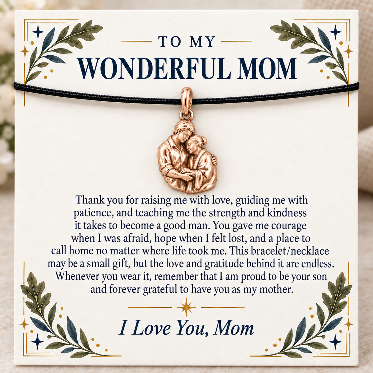 Supporting Hands Proud To Be Your Son Charm | rose | 19a1d6c3492f640b8d992798547ef2af22bfe4d0b4e21092c791fb77b685644f