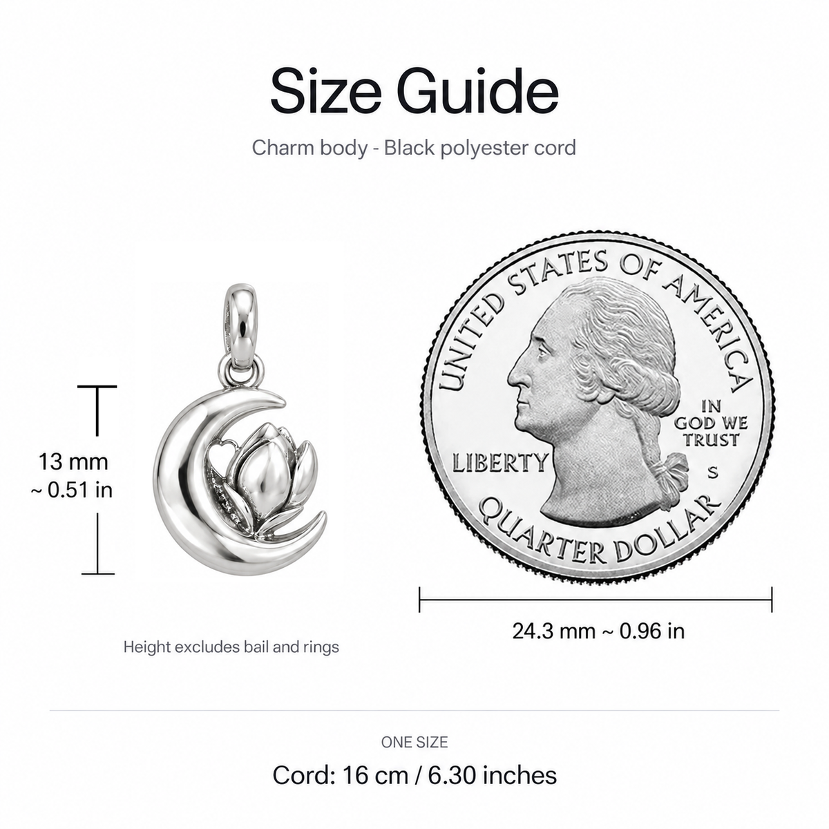 Moonlit Blossom Always Your Little Girl Charm | size | 52456716f610ff304af96c8cad1849ed2dd95c2c1b0338fcf621777ccbdbc250