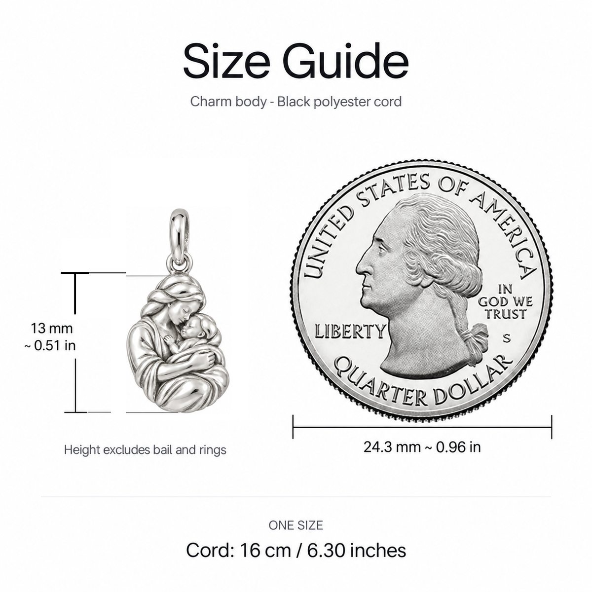 Mother's Embrace Always Your Little Girl Charm | size | ab0cbab745e67c51644dc47ef12437eeec9a57416c5173c02687a2ed8e048ea0