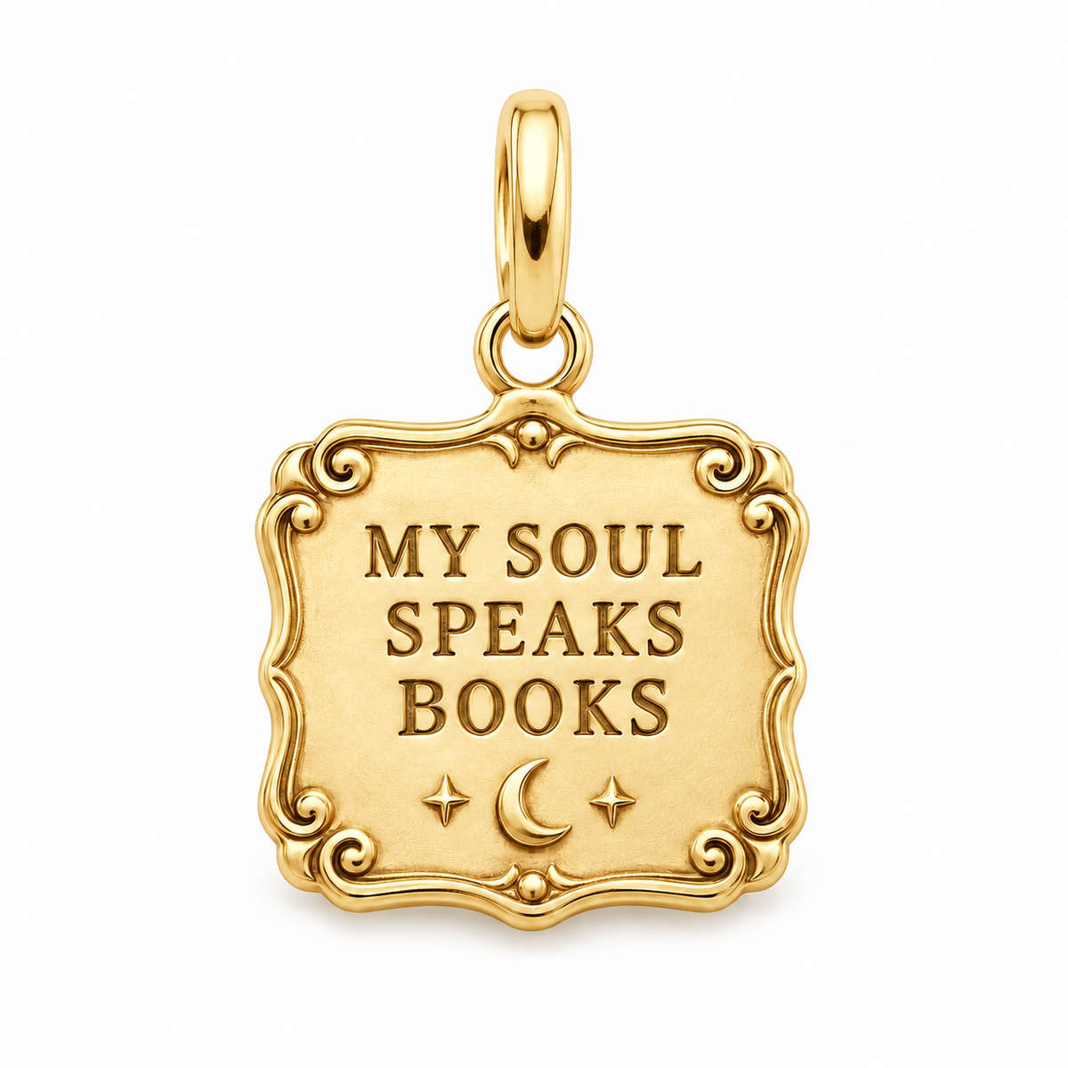 My Soul Speaks Books Charm | gold | 9aa698dd8f59f87605d374c10e14379abc24184294b333aed76fcab256cd95e6