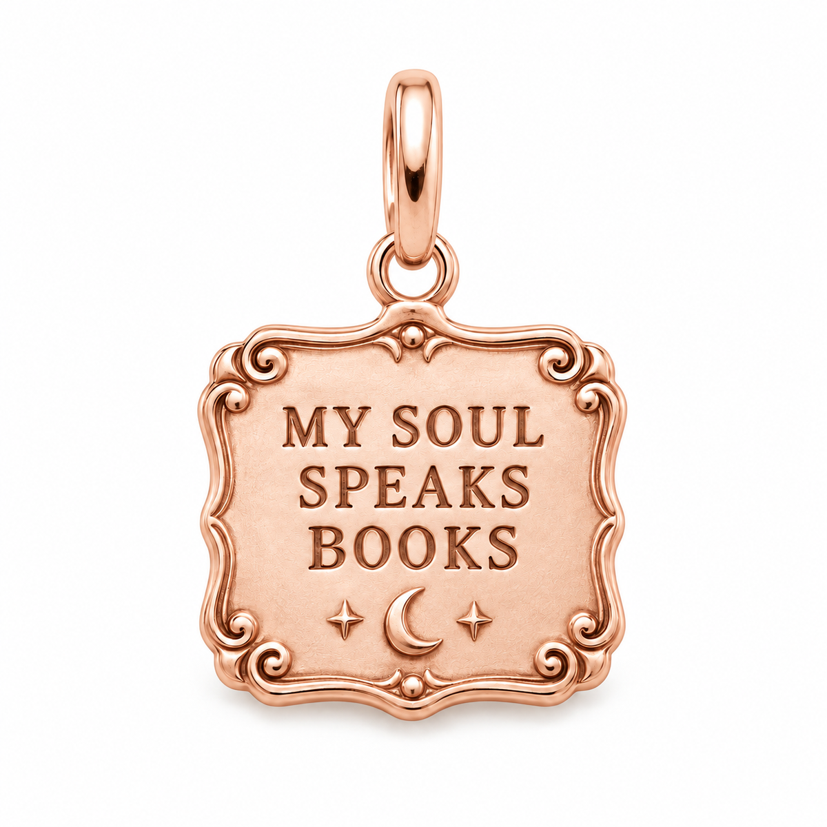 My Soul Speaks Books Charm | rose | a6f95cb2c18f87581d85e8afcf5a8893a3d57f94bc7cb0852885798095af0014