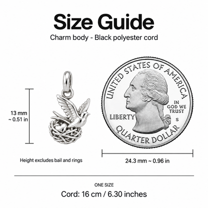 Forever In My Heart Bird Nest Charm | size | 865b4bc25a6d845c3a80b222a5390ce1fc26857b1257ab630ef632a835c8d18c