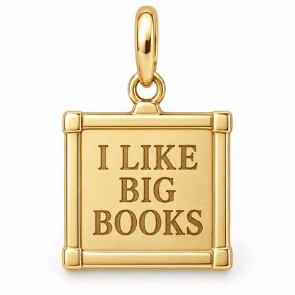 I Like Big Books Charm | gold | f0cc01dbcee37dd7abd28c909d4768c586edfa414359fa998b15eebaa720790a