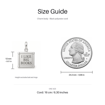 I Like Big Books Charm | size | c1e11496079c49adb9d3ef946de828b6159a136393bc8c1f3ccdc178212a3f62