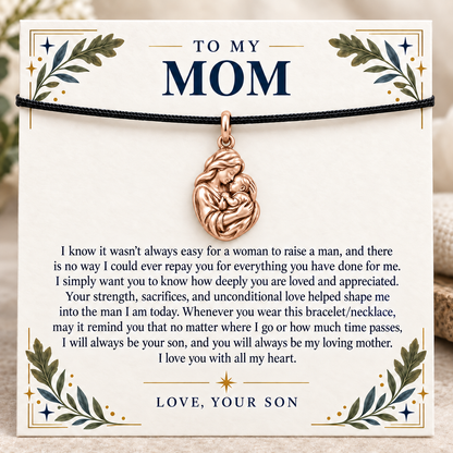 Always Your Son Embrace Charm | rose | d6fe1628341ba0def6d59c85d7234ef6c3b969a673fcedd48a099f3112abd16f