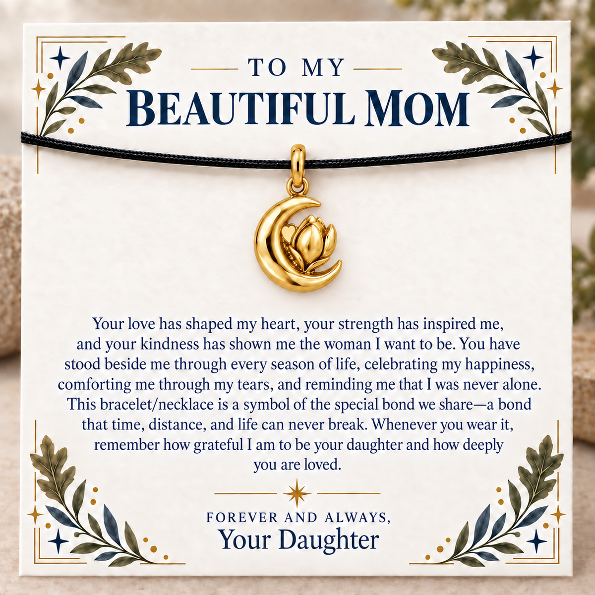 Moonlit Blossom Forever Grateful Daughter Charm | gold | 12ec1c09e0899b47c908204f702ce5487aadbd2afe6ec8bda3661c77fd557e06