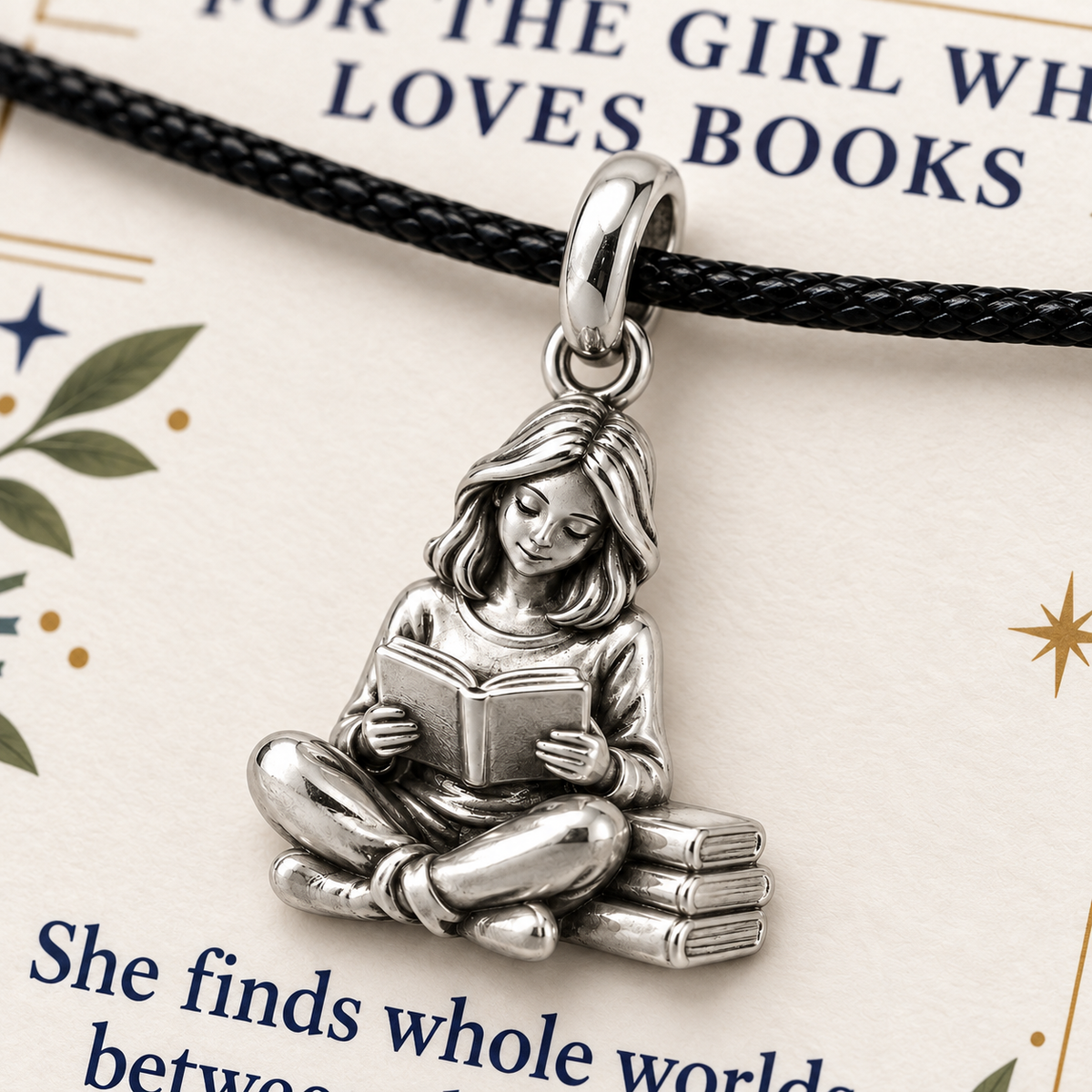 Girl and Her Books Charm | macro | 40109ed2986b0122933dd53d2f23d16c393f75a4eee27a28a70fbc287b6cb321
