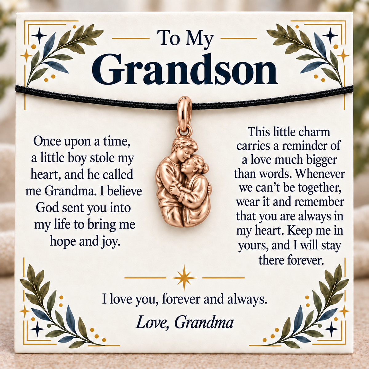 Forever In My Heart Taller Than Grandma Charm | rose | 61e509a919948dd8c0a6d458a098d9d9f897260230f25d3a5baf307a85081c68